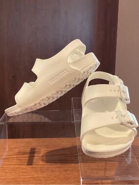 Birkenstock Kids White EVA Three Strap Sandals